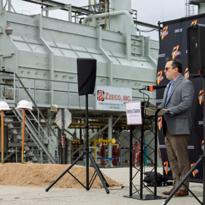 James Bell, President & CEO of BAEDC, Giving Speech at Groundbreaking
